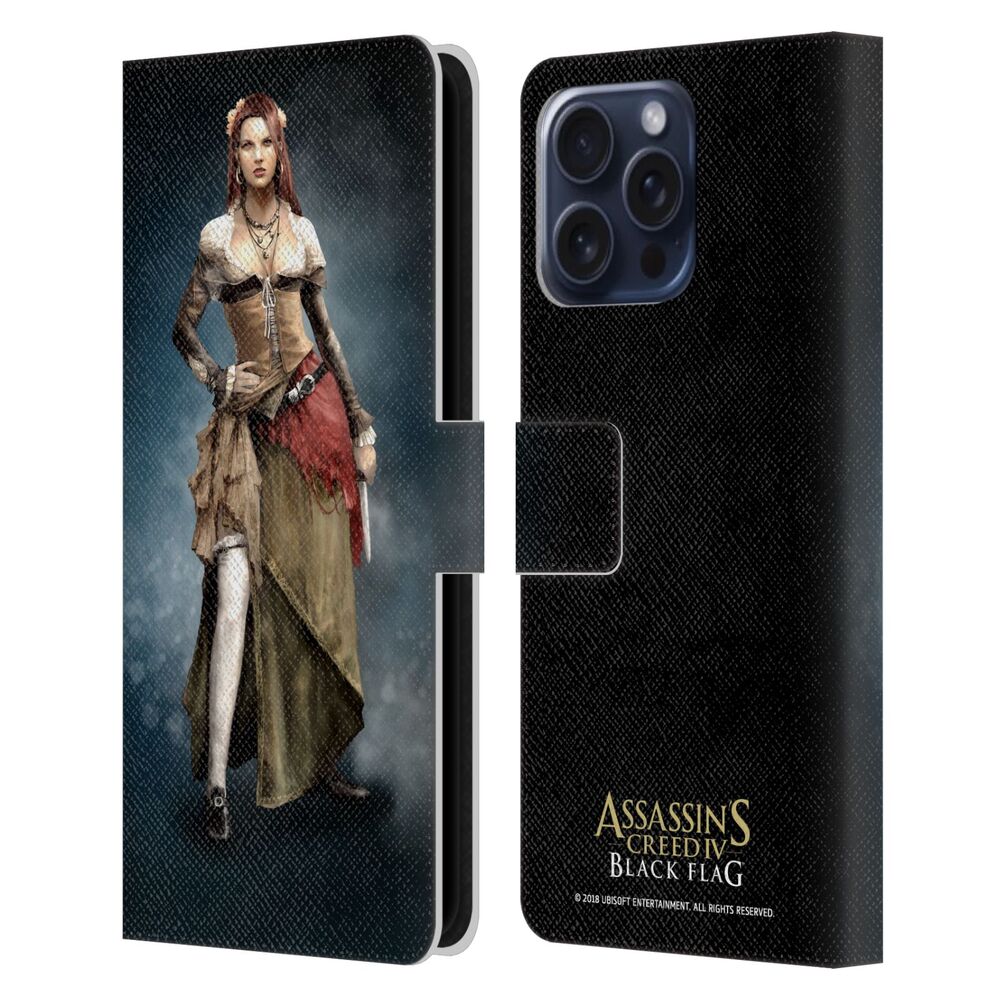 ASSASSINS CREED アサシンクリード - Black Flag Characters / Anne Bonny レザー手帳型 / Apple iPhoneケース - PGS
